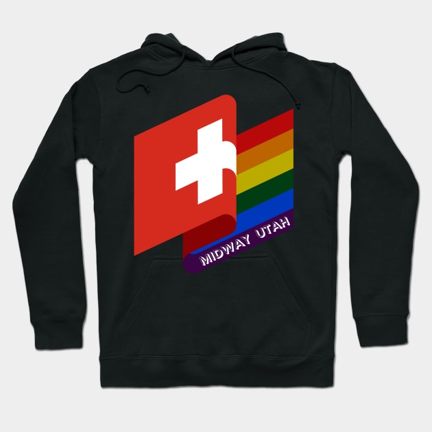 Midway Utah Pride Flag Hoodie by MalibuSun